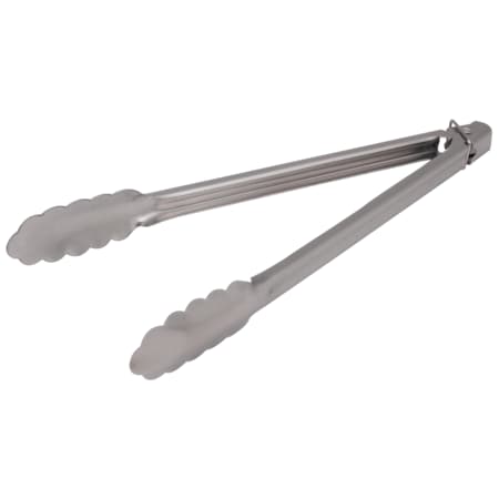 Heavy Duty Utility Tongs, 12 Long, Stainless Steel With Spr